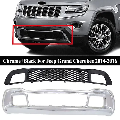 For Jeep Grand Cherokee 2014-2016 Chrome Front Lower Grille Bumper Grill Bezel • $109.99