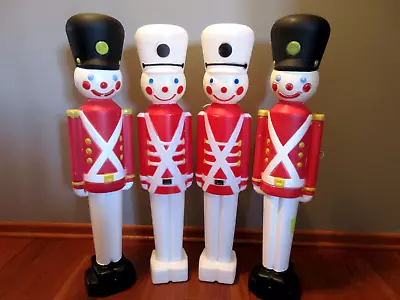 Vintage Union/General Foam Lighted Toy Soldier Nutcracker Blow Molds - Lot Of 4 • $145