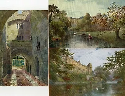 11 Warwick Castle Pcs Artist Signed W W Quatremain Pcs Unused J Salmon  AP647 • £17.50