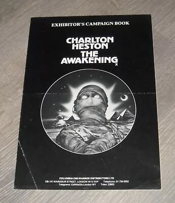 The AWAKENING UK PROMO HORROR MOVIE PRESSBOOK 1980 CHARLTON HESTON MUMMY FILM • $9.99