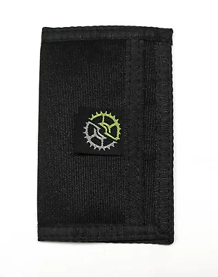 $9.99 • Buy Nylon Front Pocket Wallet With Hook And Loop Closure- Black