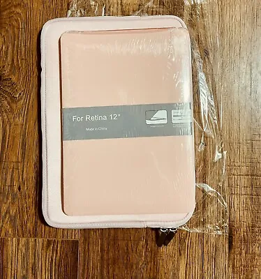 Hard Shell Case For MacBook 12” Retina Travel Sleeve Set Pink Blush Peach Color • $16.99