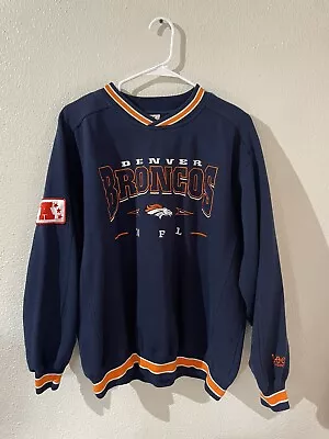 Vintage 90’s NFL Denver Broncos Football Lee Sport Men's L Crewneck Sweatshirt • $35