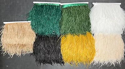 Ostrich Feather Trim Fringe / Sold By The Yard - Assorted Colors • $14.49