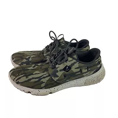 Sperry Mens Camo Shoes Size 8.5 M Lace Up STS19498 Boat Sneaker Mossy Oak  • $21.59