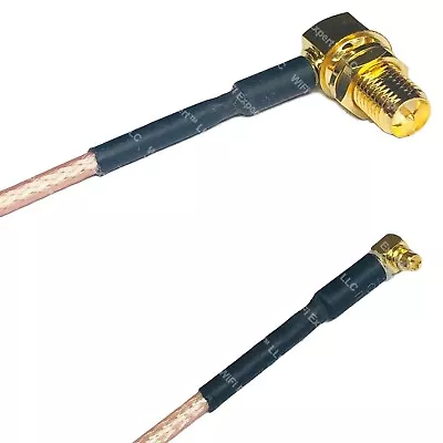 RG316DS RP-SMA FEMALE ANGLE To MMCX MALE ANGLE RF Cable FAST-SHIP LOT • $9.99
