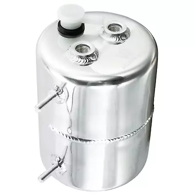 Universal Aluminum Alloy Brake Vacuum Reservoir Tank Can With Mounts Fittings 2L • $59