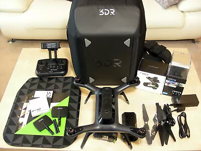 3DR Solo Smart Drone W Gimbal GoPRO Hero 4 BLACK 4K Camera & Carrying Bag Setup • $888.88