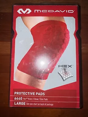 Mcdavid 6440 HEX Protective Knee / Elbow / Shin Pads Size Large Red Pair • $20