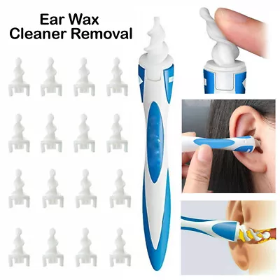 Ear Cleaner Ear Wax Removal Remover Cleaning Q-Grips Tool Kit Spiral Tip Picker • £4.79