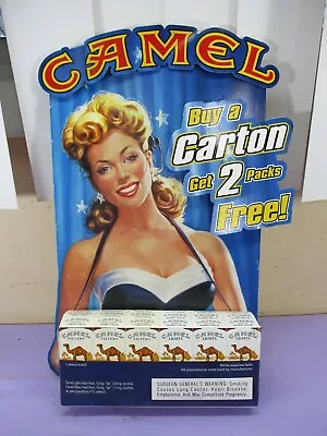 Vintage CAMEL Cigarettes Carton Store Display Advertising Standee 15 1/4  Tall • $99.99