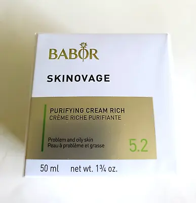 BABOR. Skinovage Purifying Cream Rich - 50 Ml / 1.7 Oz • $59.95