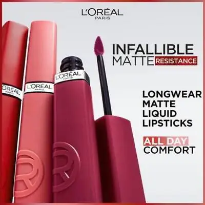 L'Oreal Paris Infallible Matte Resistance Lipstick ~Please Choose Shade~ • £7.99