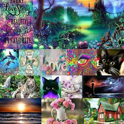 $11.79 • Buy DIY 5D Diamond Painting Arts Full Drill Rhinestone Embroidery Cross Stitch Kits