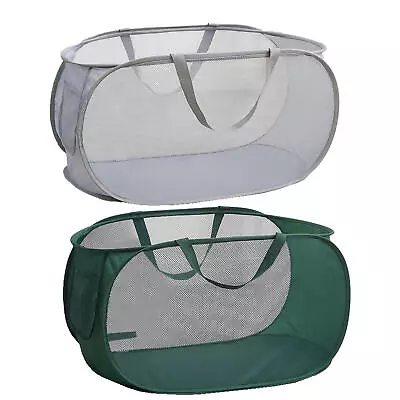 Laundry Bag Pop Up Washing Foldable Laundry Basket Bag Mesh Hamper Storage • $16.81