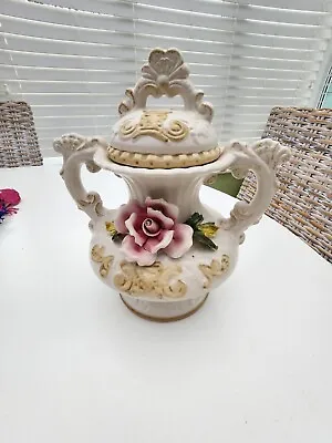 Capodimonte Vase Ornament Shabby Chic Vintage • £26.50