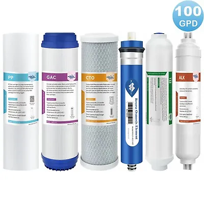3/4/5/6 Stage 100G Reverse Osmosis System RO Membrane Alkaline Water Filter Set • $24.99