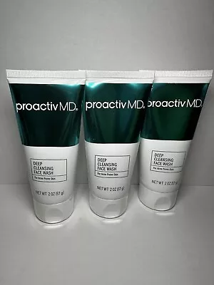 3x Proactiv MD Deep Cleansing Face Wash 2 Oz Cleanser Acne Treatment 6 Oz Total! • $38.88