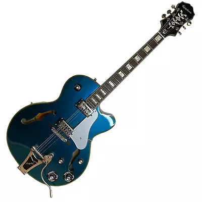 Epiphone Emperor Swingster Semi Hollow Delta Blue Metallic Electric Guitar • $645