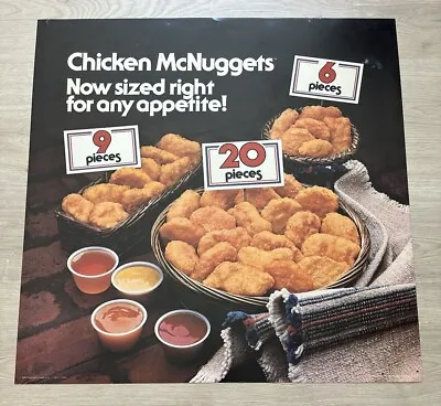 Vintage McDonald’s 1983 Chicken McNuggets Translite Sign RARE • $29.99