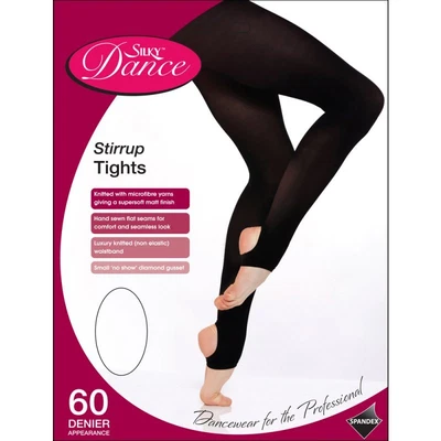 £5.25 • Buy Childrens Matte Stirrup Dance Tights Girls Ballet Tights In Black/Tan Ages 7-13