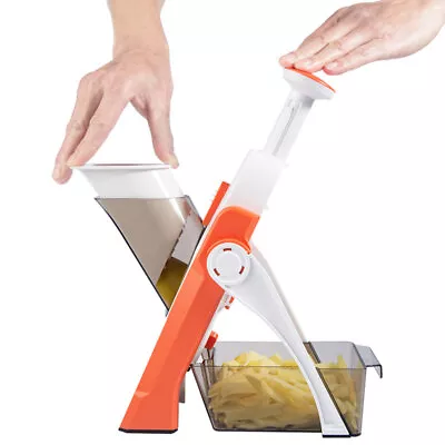 £11.39 • Buy Mandolin Vegetable Fruit Food Slicer Chopper Julienne Kitchen Cutter Tool Orange