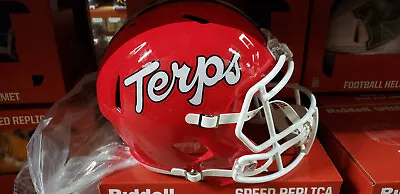 Maryland Terrapins Red Script Replica Full Size  Helmet Riddell New In Box • $139.95