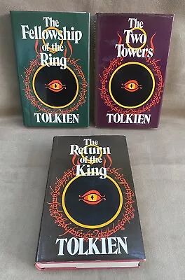 Lord Of The Rings J.R.R Tolkien Set 1-3  1978  Unwin  Vgin Vg/Fine D/w . • £19.99