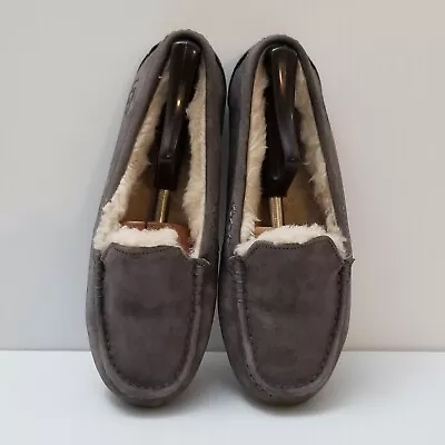 UGG Ansley Wool Lining Women’s Gray Moccasin Slippers S/N 3312 Size 10 Comfort • $37.49