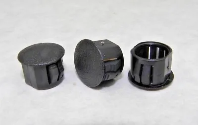 10 - 25 - 100 - 500 Heyco 2491 DOUBLE D 1/2  BLACK PLASTIC LOCKING Hole Plugs NH • $49.99