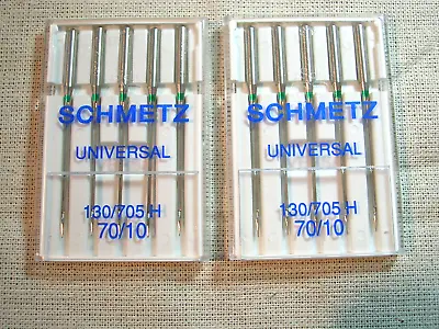 10 Schmetz Sewing Machine Needles 70/10 Fits Bernina Pfaff Janome Toyota Brother • £3.95