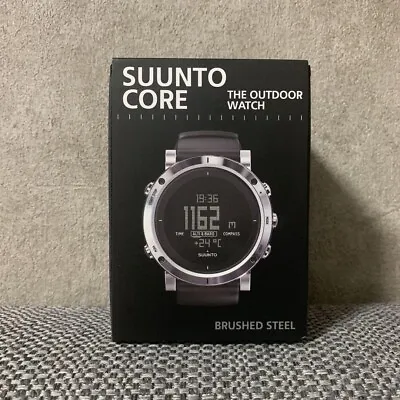 Suunto Men's Premium Outdoor Watch Core Brushed Steel Black SS020339000 Used • $249.99