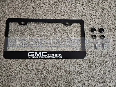 GMC Motorsports Black Stainless Steel US/Canada License Plate Frame • $20.69