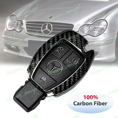 Real Carbon Fiber Remote Key Shell Cover Case For Mercedes-Benz W203/W210/W211 • $41.73