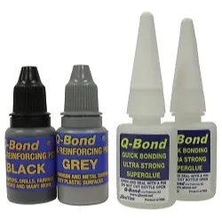Q-Bond Adhesive Kit W/ 2 Bottles Of Glue & Powders For Metal Wood Etc #90002 • $23.99