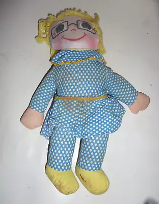 Vintage Mattel Mrs Beasley Cloth Baby Blonde Hair Doll Plush 1973 • $9.99
