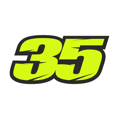 SW A Gloss Laminate Sticker Of The Number 35 For Rider Cal Crutchlow X-Large • £5.40