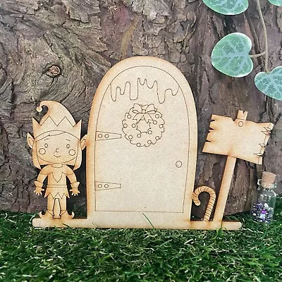 MDF Wooden Fairy Door Craft Blank Ready To Decorate FK ELF GIRL • £3.50