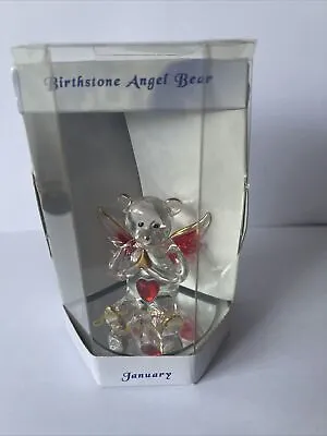 £8.99 • Buy Mayflower Glass Birthstone Angel Bear Gold Plated January