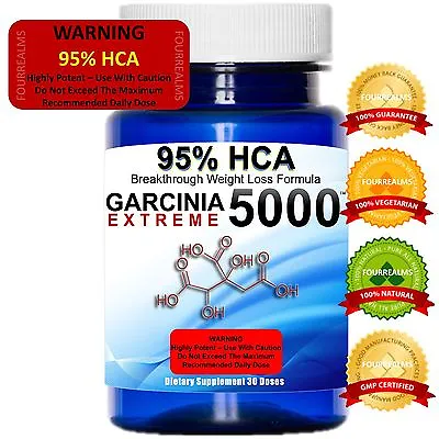 $8.95 • Buy 100% Pure Garcinia Cambogia Extract NOT 80% HCA - CONTAINS 95% HCA Weight Loss