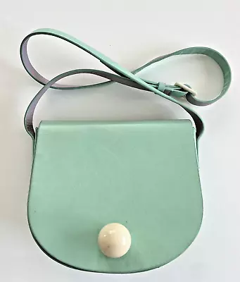 Matter Matters Leather Shoulder Handbag Mint / Lilac • $48