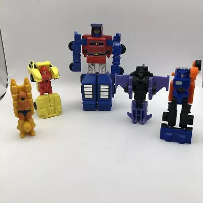 VINTAGE Lot Of 5 1980s Tranformers Figures Free Wheeler Road Ranger Storm Cloud • $29.99