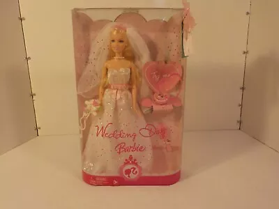 A802 2007 Barbie Wedding Day Doll Mattel M2778 • $14.99