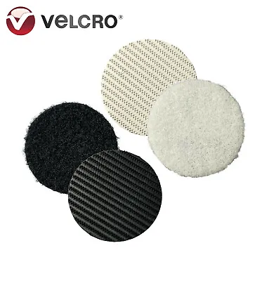 Heavy-Duty VELCRO® Coins White & Black Self Adhesive Stick On Industrial Dots • £21.08