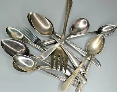 Antique Silverplate Flatware Lot 12 Rogers Wallace Rogers Dalia 1920s Vtg Cafe • $13