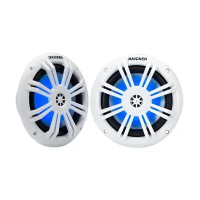 Kicker Marine Audio 6.5” With Blue LED Yacht Boat Rib Speakers Pair Boat Audio • £99