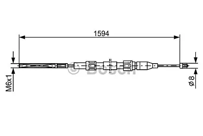 BOSCH Parking Brake Cable For VW Derby Polo Classic Box 81-94 1987477042 • $24.39