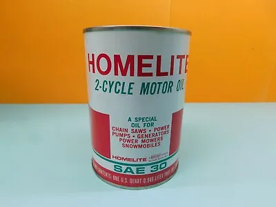 1 Quart Of Vintage Homelite 2-cycle Motor Oil  --- Under Box 8084 / 8085 • $24.95