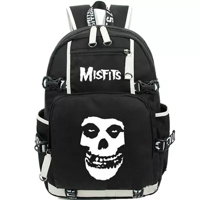 Misfit Backpack Skull Design Daypack Misfits Music School Bag Travel Rucksack • $29.52