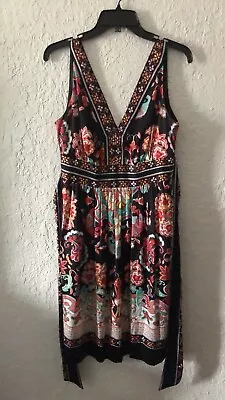 Eci Womens Silk Floral Print Dress Size 12 • $25